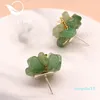 XLENTAG NATURAL JADE EARRINGS FOR WOMEN ACCESSORIES CLOVE EARINGS STUD REAL PEARLS STONE FLOWER BOHO SILVER 925 JEWELS2297936