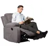EUA estoque oris peles. Camurça aquecida massagem reclinável sofá cadeira ergonômica salão com 8 motores de vibração pp039116eaa