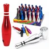 Nieuwste Bowlingfles Roken Pijp 79mm Mini Bullet Metel Filter Pijpen Kleurrijke Tabakspijpen met Houder Kleine Fluiter Pipes