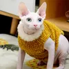[MPK مخزن] بلا شعر القط أبو الهول الملابس القط اليدوية سترة دافئة سترة الخريف والشتاء