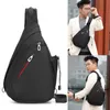 Mannen Eén Schouder Rugzak Veelzijdige Reizen Fietsen Mode USB Messenger Bag Wandelen Camping Trekking Climbing Sling Bags Pack