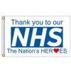 5 أنواع 90x150cm اللون الساطع شكرا NHS العلم أعلام لافتات للحصول على صحة ممرضة طبيب علم قوس قزح العرفان القلب الديكور جدار العلم