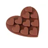 10 Holes Heart-Shaped Chocolate Mold Candy Cake DIY Silicone Ice Cube Pudding Pastries Cookie Mold Kitchen Baking Tool