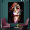 Schilderijen Vrouw Gezicht Kleurrijke Abstract Wall Art Canvas Olieverf Foto Poster Prints Voor El Gangpad Woonkamer Home Decor1455177