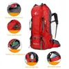 屋外バッグ60Lクライミングバックパックキャンプハイキングバッグ防水登山トレッキング旅行リュックサックモルバックパック1