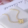 Fashion Real Gold Plated Pearl Flowers Logo Pearl Pendant Necklace Long Chian Brand gift2752349
