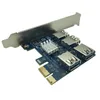 Hot PCIE PCI-E PCI Express Riser Card da 1x a 16x da 1 a 4 Adattatore hub moltiplicatore di slot USB 3.0 per dispositivi Miner BTC1