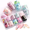 QualityLace Flower Butterfly Nail Foil Stickers Flower Leaf Tree Summer Mix Florals Transfer Decalcomanie Nail Art Accessories316b