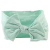 Bowknot pannband fast färg bowknot pannband baby knut hårband huva headwraps manschett barn