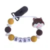 Cartoon Cute Newborn Pacifier clip silicone baby pacifier clip Baby carriage Lanyard Baby Clip Chain teething beads