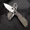 hot high end tactical folding knife d2 drop point stone wash blade tc4 titanium alloy handle pocket knives edc gear