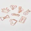 Rose Gold Crown Flamingo Papier Clips Creatieve Metalen Papier Clips Bookmark Memo Planner Clips Schoolkantoor Briefpapier Benodigdheden TQQ BH2529