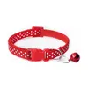 Nylon Pet Collars Dog Cat Collars Fashion Polka Dot Print Adjustable Pet Neck Chain With Bell 6 Colors Pet Collar