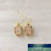 New Druzy Chandelier Earrings women Natural stone Copper Drop Dangle Earrings For Girls Fashion Jewelry in Bulk