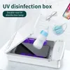 UV Desinfektionslådor Dammavlägsnande sterilisera Smart Devices Mobiltelefon Key Portable House Sterilizing Brickor Machine Sterilizer Storage Box