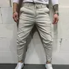 Men's Pants Casual 2021 Mens Streetwear Harem Tracksuit Bottoms Skinny Sweatpants Trousers Black Gyms Jogger Track1801