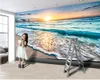 3d Wallpaper Mural Modern 3d Wallpaper Romantic Sunset Seascape Romantic Scenery Decorative Silk 3d Mural Wallpaper