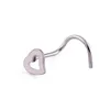 Fashion Girl Body Jewelry Heart Stainless Steel Nose Ring & Studs Stainless Steel Nose Piercing Punk Party Jewelry