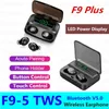 Fashion F9-5 TWS Button / Touch Style Auricolari Bluetooth Auricolari Cuffie stereo sportive con scatola di ricarica Display a LED Universale per cellulare