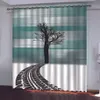 مجردة شجرة 3d الستار مجردة الستائر لغرفة المعيشة غرفة نوم الأزياء الحديثة غرفة الاطفال الستائر
