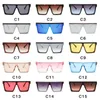 Kim Kardashian lunettes de soleil carrées femmes Vintage rétro plat haut bouclier noir lunettes de soleil femme luxe concepteur surdimensionné9658392