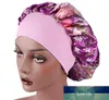 New Fshion Women Satin Night Sleep Cap Hair Bonnet Hat Silk Head Cover Wide Elastic Band Shower Cap6364718