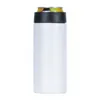 12oz Sublimation Can Cooler 335ml DIY Heat Transfer Slim Straight Cup Can Insulator Stainless Steel Double Wall Beverage Can Cold Keeper A02