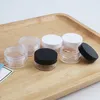 10ML Empty Clear jars with Screw lids,1/3Oz Travel Round Jars Containers for Lotion, Creams, Powdered Eyeshadow, Makeup Cosmetic Samples