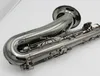 Brand New Tenor Saxophone Bb Tune corpo pieno e tasti neri nichel strumento musicale con il caso di trasporto
