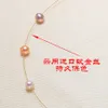 Fabrik Direktverkauf Süßwasserfarbene Perlenkette, importierte weiche Goldseide, handgefertigte Halsschmuck für Mädchen