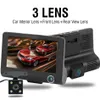 Driving Recorder Car DVR HD 1080P 3 Lens 170 Degree Rear View Parking Surveillance Camera Automatic Video Motion Detection