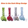 Zacht glas roken waterpijpen waterpijpen Glow in the Dark verpakt ontwerp voor droge kruidentabak