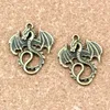 50 stks / partijen antieke bronzen legering draak charms hangers voor sieraden maken ketting DIY accessoires 27.5x34.8mm A-301