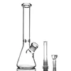 10-Zoll-Becherboden, schlichtes Design, Glasrohr-Wasserpfeifen, Rasta-Wasserpfeifen, 18,8-mm-Gelenk, Bongs