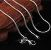 2mm 925 Sterling Silver Snake Chain Halsband 16 18 20 22 24 tum kedjor Designer Halsband smycken grossistfabrikspris GD707