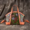 Rose sugao pochette sacs à main de voyage sacs à main sac à bandoulière en cuir véritable avec 4 fleurs imprimées en couleur 2020 style rétro de haute qualité