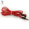 1.2M 4FT Red 3.5mm Male to male 90 Degree Right Angle Aux Audio Extension Cable for phone mp3 mp4 speaker headphone PC