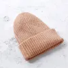 M283 가을 겨울 캔디 컬러 여성의 니트 모자 레이디 따뜻한 비아 두개골 모자 모자 24 색
