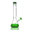 Design Beaker Bong 16 '' Hookahs Glass Beaker Podstawa grube woda łapacza rur bong ciężkie bongs do palenia