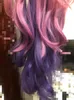 LoL Seraphine Cosplay perruque KDA Cosplay vague lâche droite rose mélangé violet perruques résistant à la chaleur synthétique jeu de cheveux