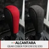 Alcantara camurça Embrulho engrenagem alavanca de câmbio ABS guarnição Tampa do carro Decoração Adesivo para BMW E90 E92 E93 E60 E61 F01 3 5 Série X5 X1