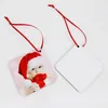 Sublimation Blank Mdf Round Square Snow Christmas Ornaments Decorations Hot Transfer Printing DIY Blank Consumable Xmas Gifts New GG1108