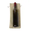Sacs à vin en lin Couvre-bouteilles de vin Porte-sac à vin avec cordon de serrage Sac d'emballage vierge Décoration de fête de mariage de Noël Emballage cadeau 15 Color3442268