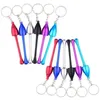 120 stks Mini Aluminium Metalen Mushroom Pijpen Gevormde Sleutelhanger Ring Tabak Roken Pijp Sigaret Houder Pocket Herb