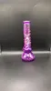 25 CM 10 Inch Premium Glow in the Dark Purple Hookah Water Pipe Bong Glass Bongs With Stem US Warehouse