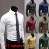 Camicie eleganti da uomo Camicia da lavoro da uomo Taglie forti Camicetta formale monopetto maschile Camicetta bianca con colletto rovesciato Top autunno manica lunga Basic Uomo