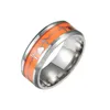 2021 Nya Mode Par Noctilcent Heart Rings Rostfritt stål Kärlek Elektrokardiogram Kvinnor Ringar Storlek 6-13 Silver Men Ring Gift