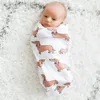 A858 nyfödda spädbarn baby swaddle sovsäckar baby muslin filt + huvudband baby mjuk kokong sömn säck med huvudband