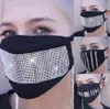 Maschera maschere Partito Fashionista Nightclub Bocca Bling Bling riutilizzabili maschere di protezione antipolvere esterna Cyling Flash Strass Maschere
