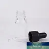 Prix de gros 5 ml 10 ml 15 ml 20 ml Flacon compte-gouttes en verre transparent avec pipette pour les yeux en verre Flacon compte-gouttes d'huiles essentielles rechargeables vides en stock